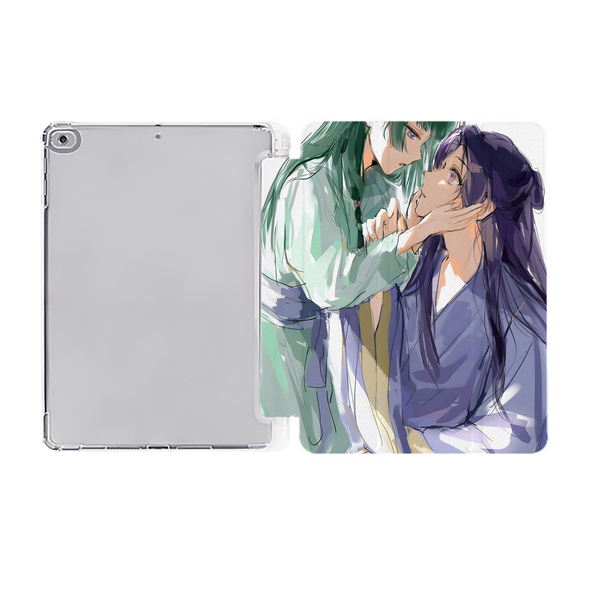 （画像用） 薬屋のひとりごと The Apothecary Diaries IPad ケース ペン収納付き 三つ折りスタンド PUレザー×シリコン 対応機種9.5/10.5/10.9インチ